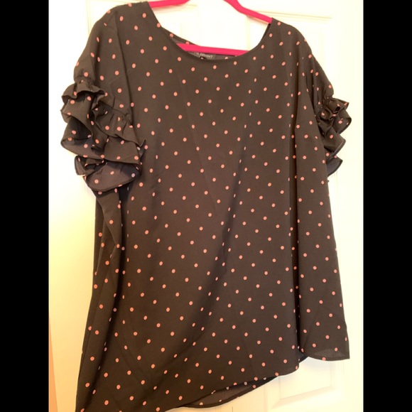 lane bryant polka dot shirt